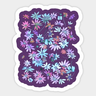 Daisies Spring Countryside Blue Sticker